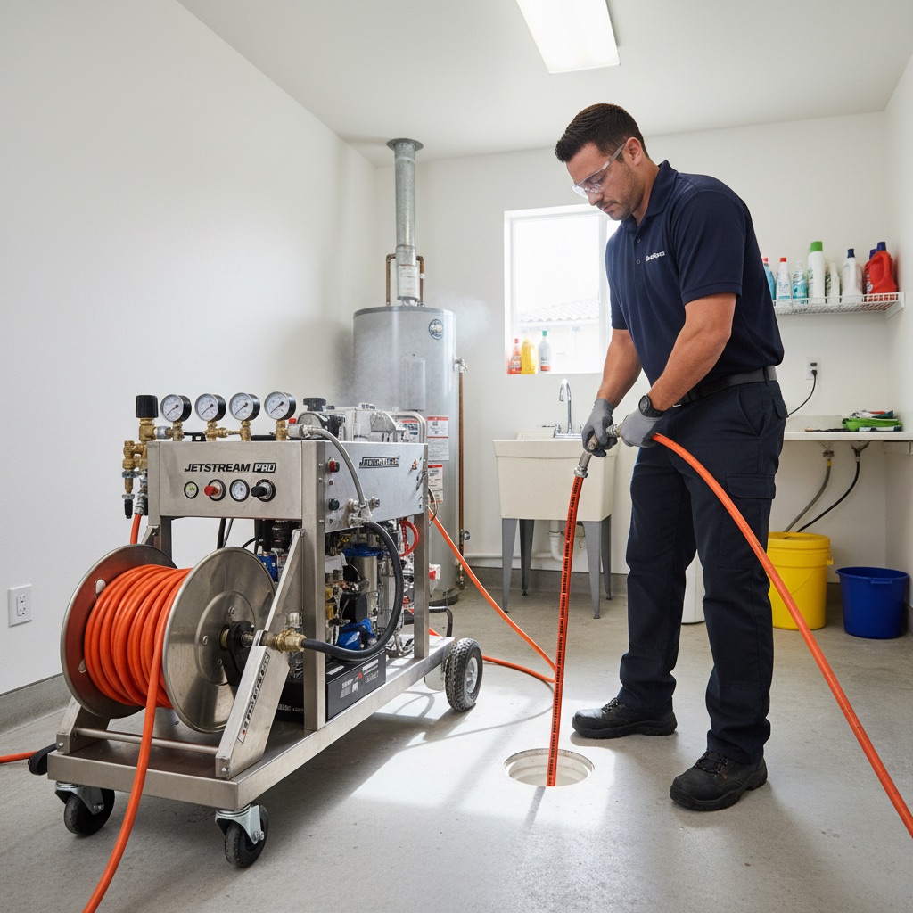 Professional hydro-jetting drain cleaning service in San Diego