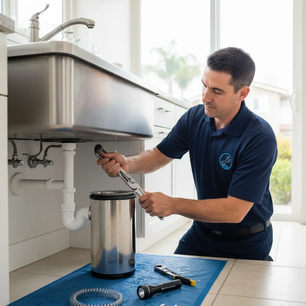 Bathroom remodel plumbing rough-in inside a San Diego home