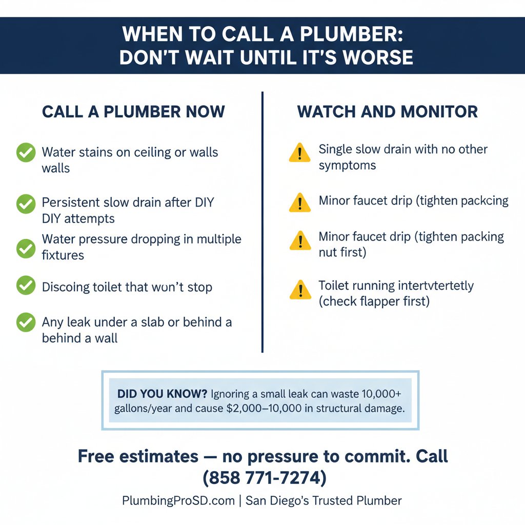 Infographic: 8 signs you should call a professional plumber in San Diego before a small problem becomes expensive