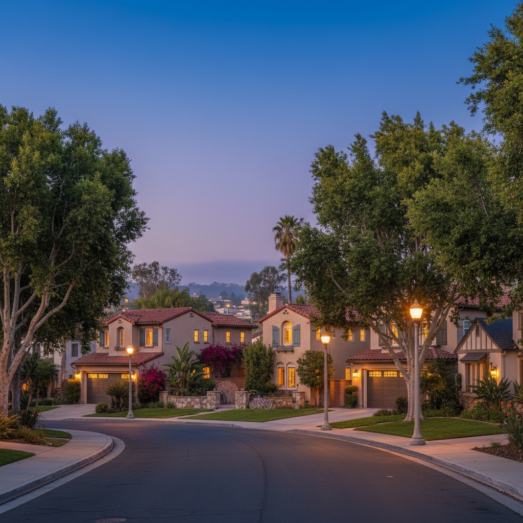 San Diego County neighborhood street
